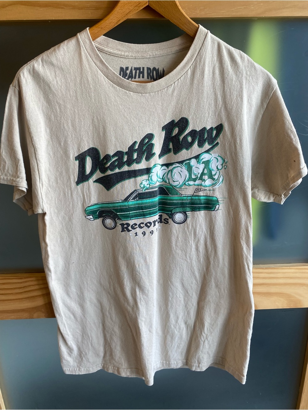 Death Row Records 1991 Graphic T‑Shirt - Tan / Beige - Men M, Women M/L
